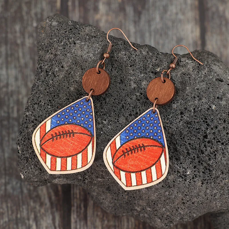 Printed Wooden Dangle Earrings sold by Charming Charlie product image thumbnail 2