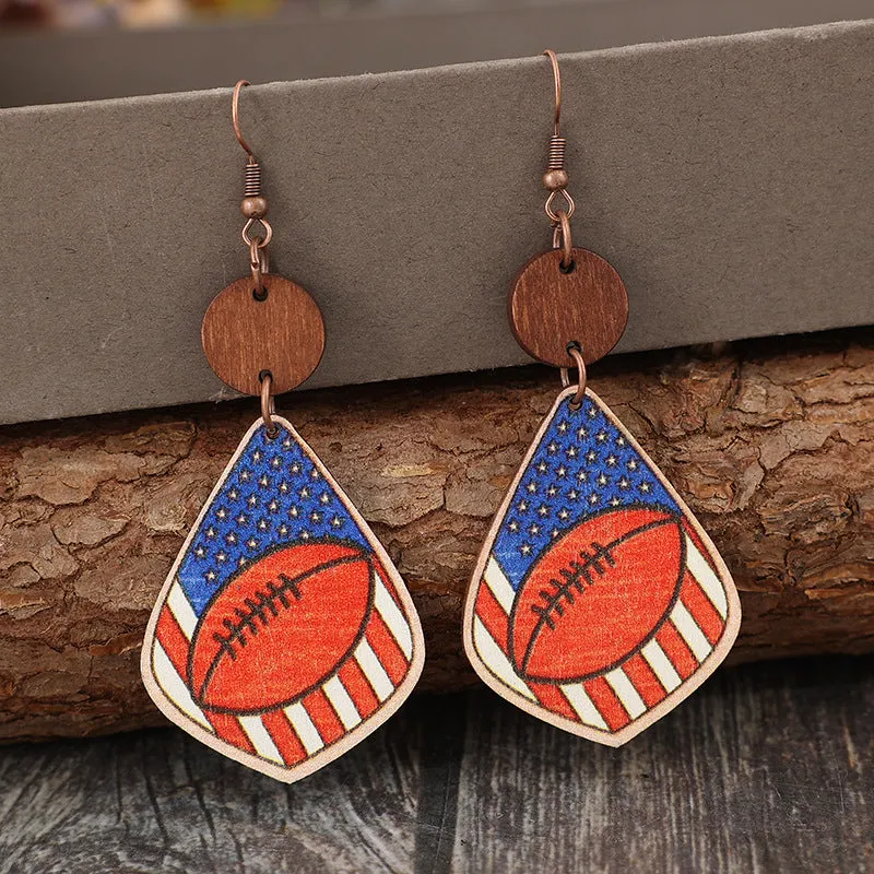 Printed Wooden Dangle Earrings sold by Charming Charlie product image thumbnail 3