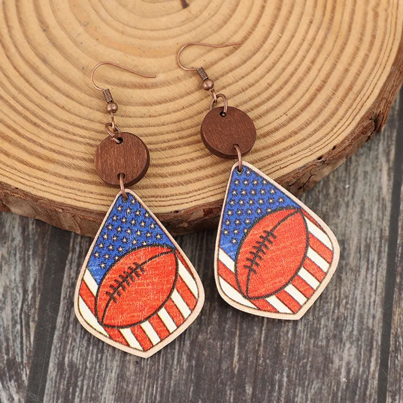 Printed Wooden Dangle Earrings sold by Charming Charlie