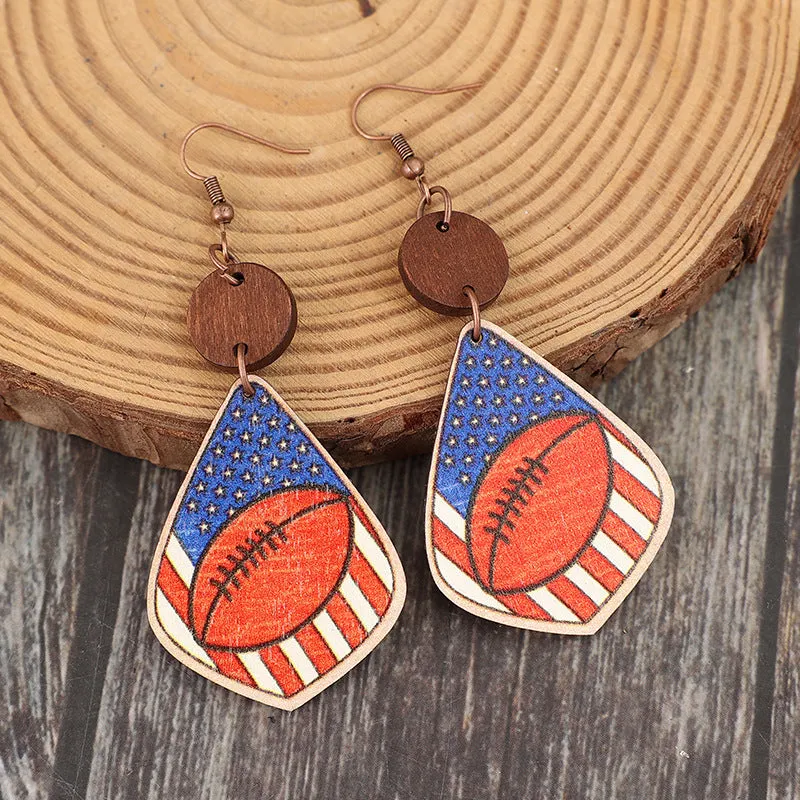 Printed Wooden Dangle Earrings sold by Charming Charlie
