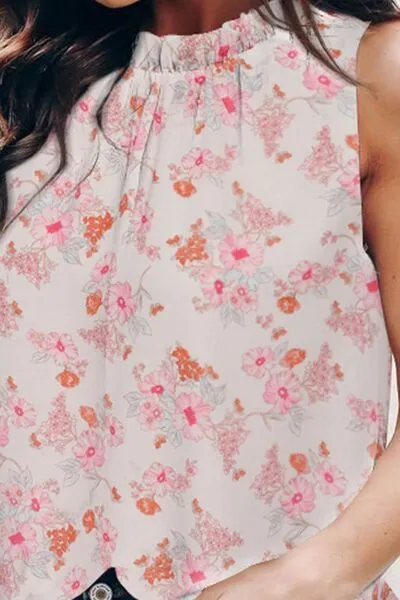 Frill Printed Round Neck Tank sold by Charming Charlie product image thumbnail 2