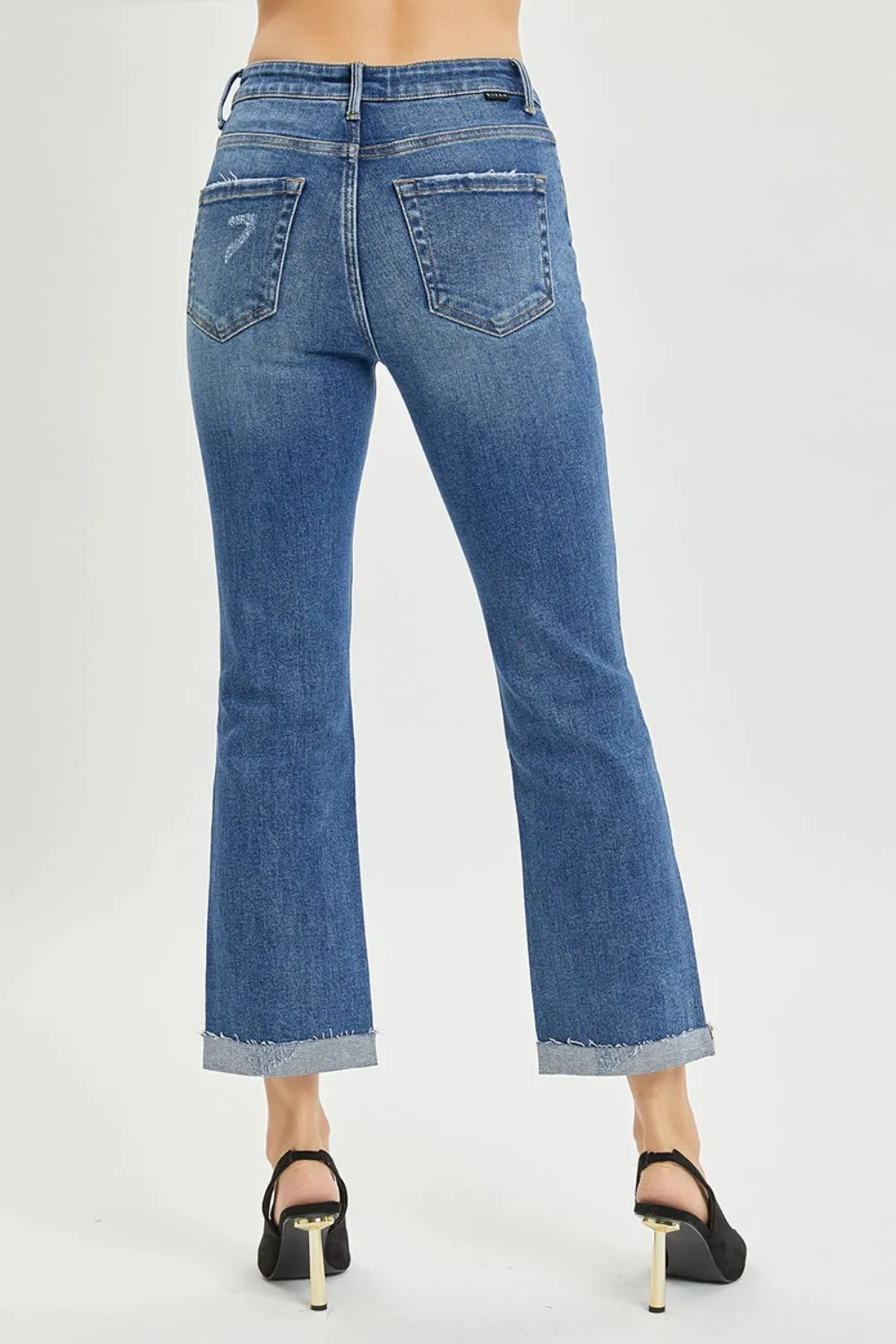 RISEN Full Size Button Fly Cropped Bootcut Jeans sold by Charming Charlie product image thumbnail 2