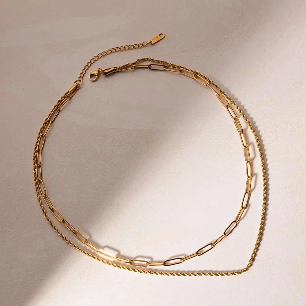 18K Gold-Plated Double Layered Necklace sold by Charming Charlie product image thumbnail 2