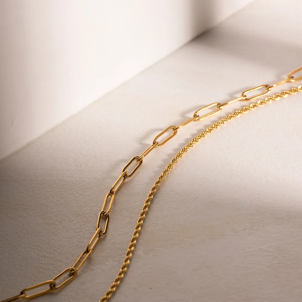 18K Gold-Plated Double Layered Necklace sold by Charming Charlie product image thumbnail 4