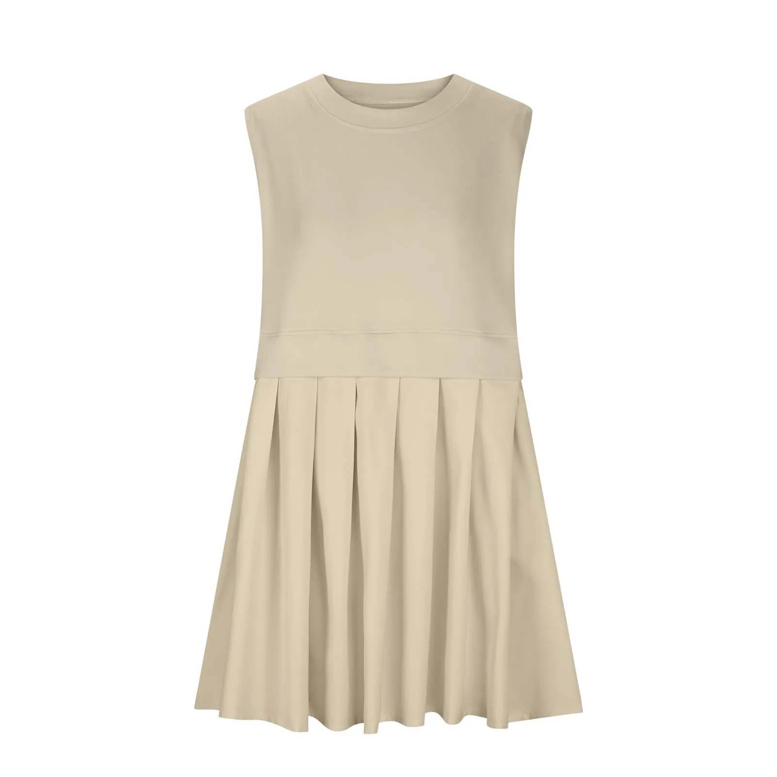 Pleated Round Neck Sleeveless Mini Dress sold by Charming Charlie product image thumbnail 3