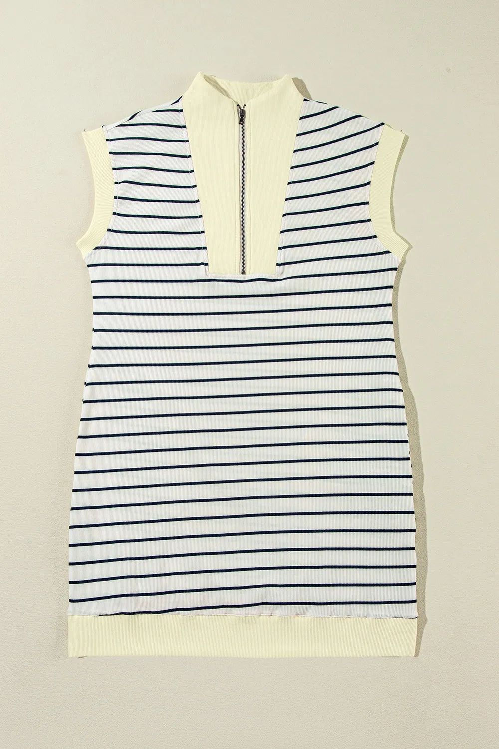 Slit Striped Collared Neck Cap Sleeve Mini Dress sold by Charming Charlie product image thumbnail 5