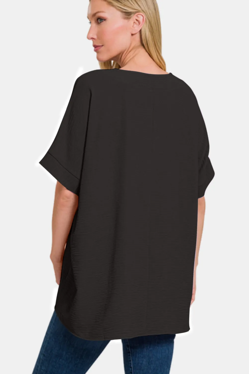 Zenana Full Size V-Neck Short Sleeve Top sold by Charming Charlie product image thumbnail 2