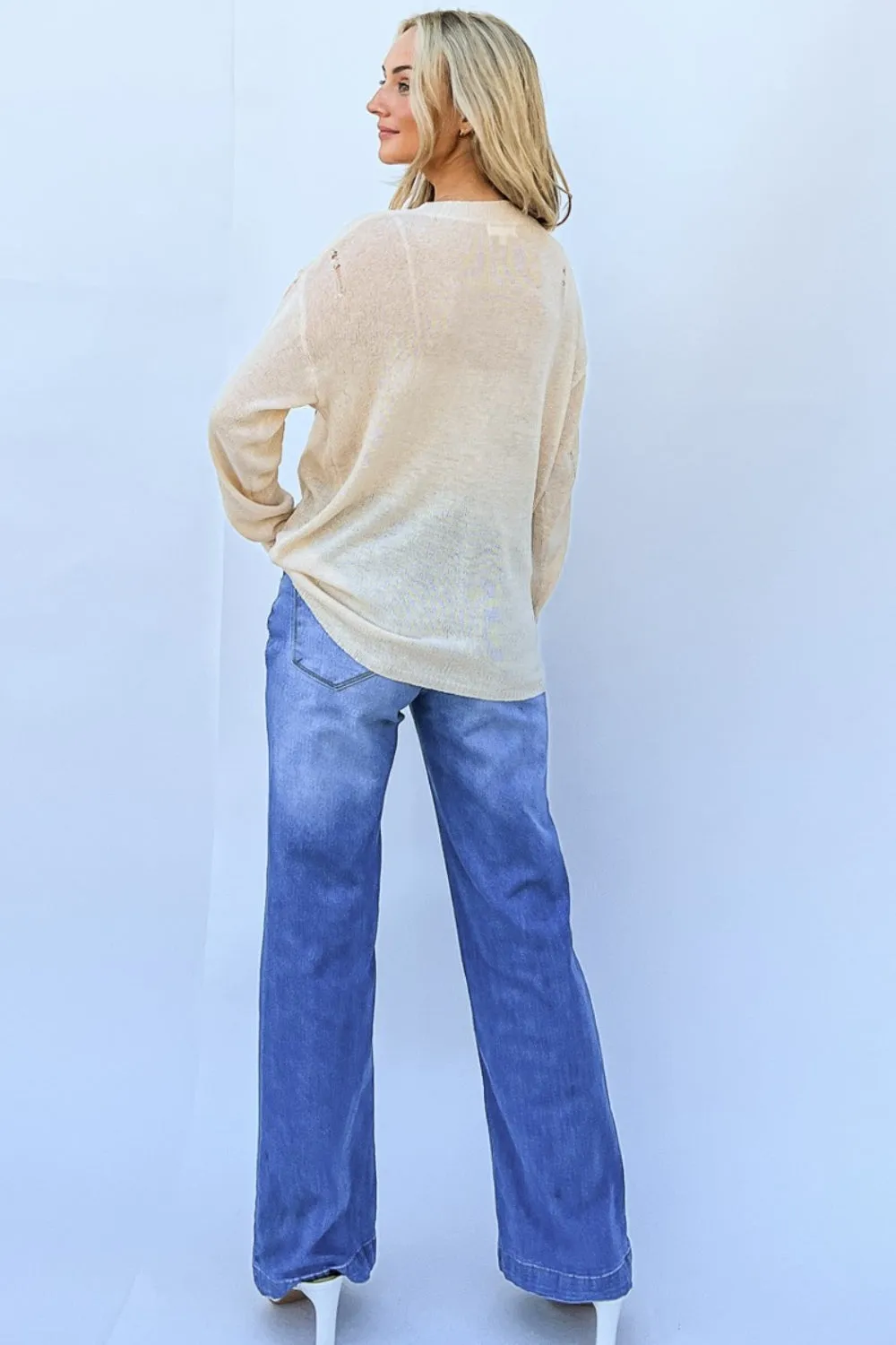And The Why GRATEFUL Long Sleeve Knit Top sold by Charming Charlie product image thumbnail 5