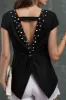 Pearl Detail Round Neck Short Sleeve Blouse sold by Charming Charlie