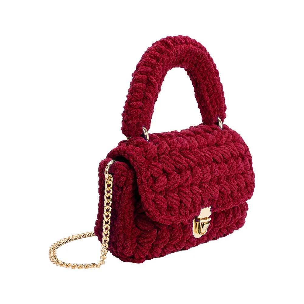 Avery Chenille Plum Crossbody Bag sold by Charming Charlie product image thumbnail 2