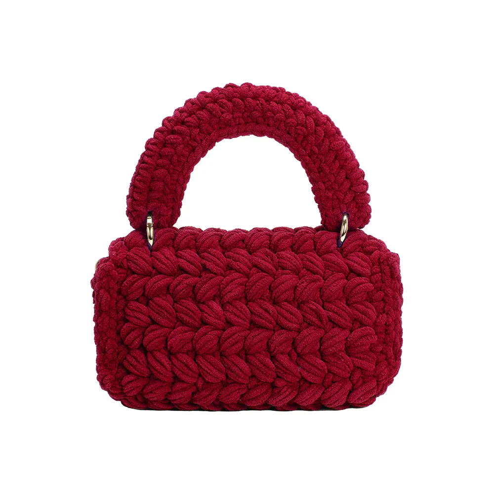 Avery Chenille Plum Crossbody Bag sold by Charming Charlie product image thumbnail 3