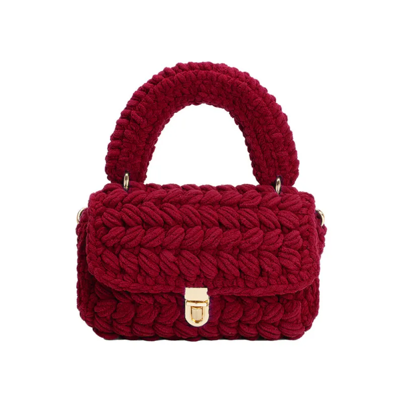 Avery Chenille Plum Crossbody Bag sold by Charming Charlie