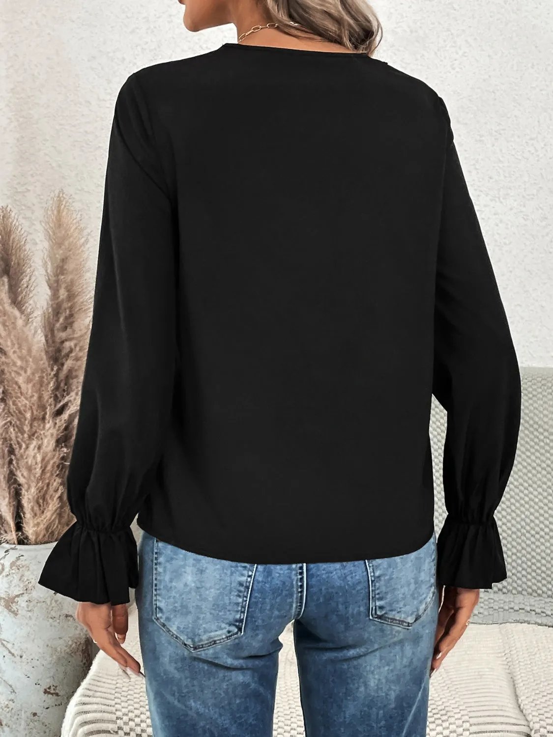 Sequin Flounce Sleeve Blouse sold by Charming Charlie product image thumbnail 2