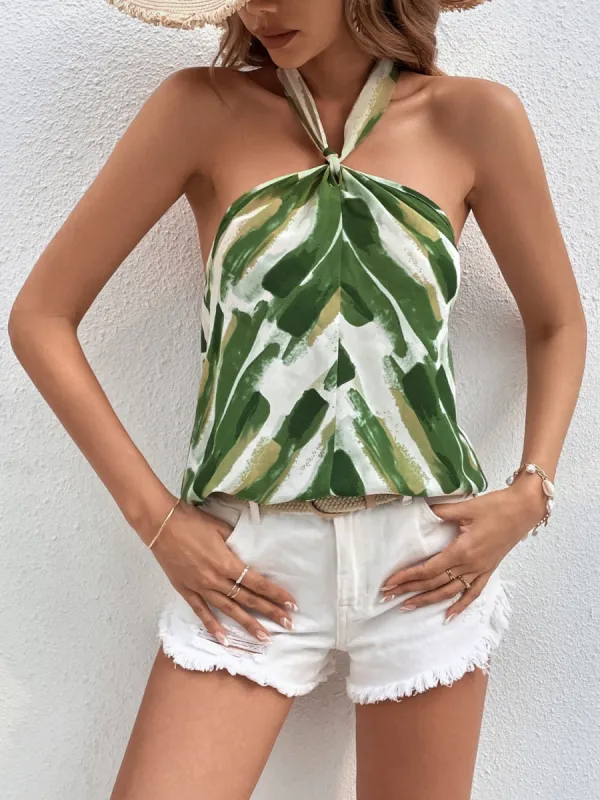 Printed Halter Neck Cami sold by Charming Charlie