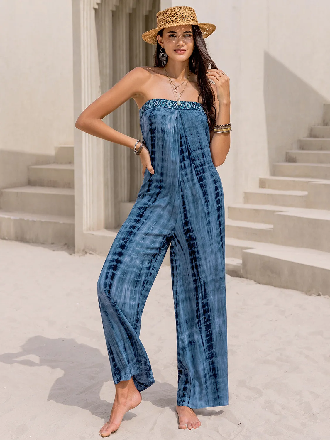 Tied Tube Wide Leg Jumpsuit sold by Charming Charlie product image thumbnail 3