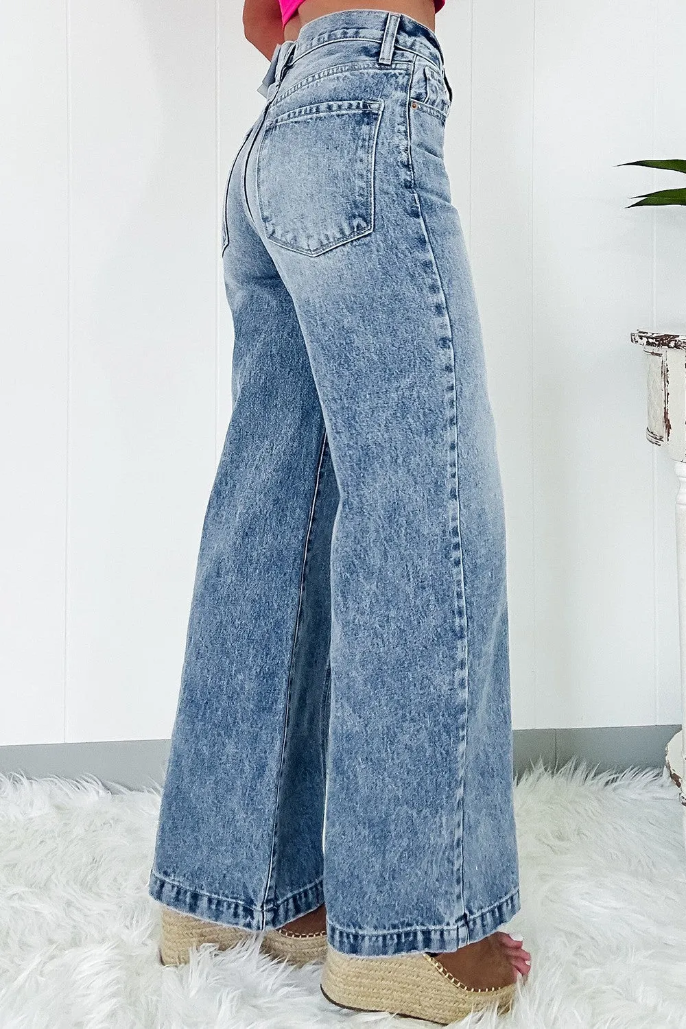 High Waist Wide Leg Jeans sold by Charming Charlie product image thumbnail 3