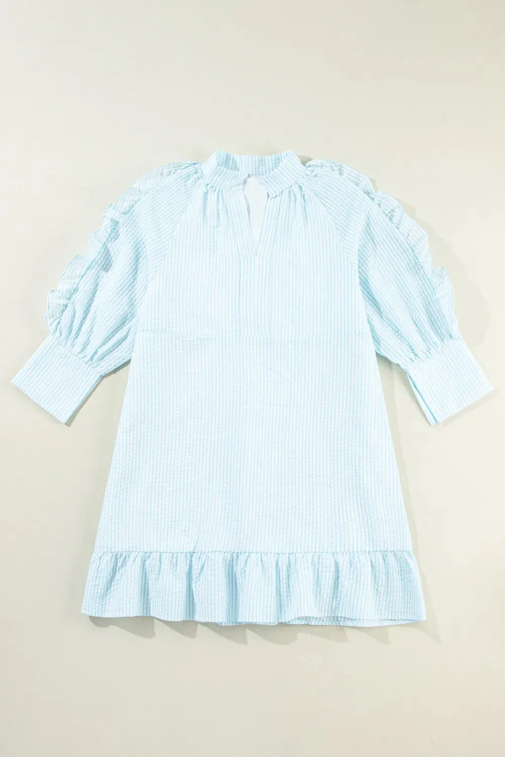 Striped Notched Three-Quarter Sleeve Dress sold by Charming Charlie product image thumbnail 2