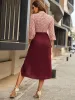Slit V-Neck Three-Quarter Sleeve Midi Dress sold by Charming Charlie