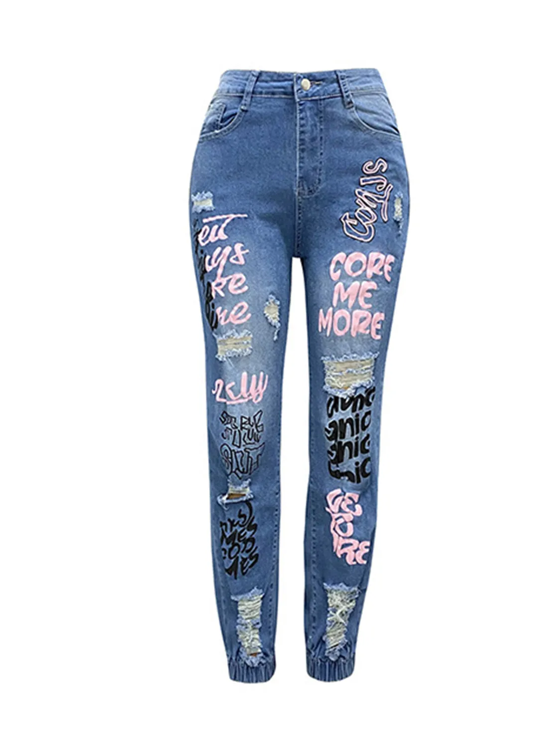 Distressed Skinny Jeans with Pockets sold by Charming Charlie product image thumbnail 2