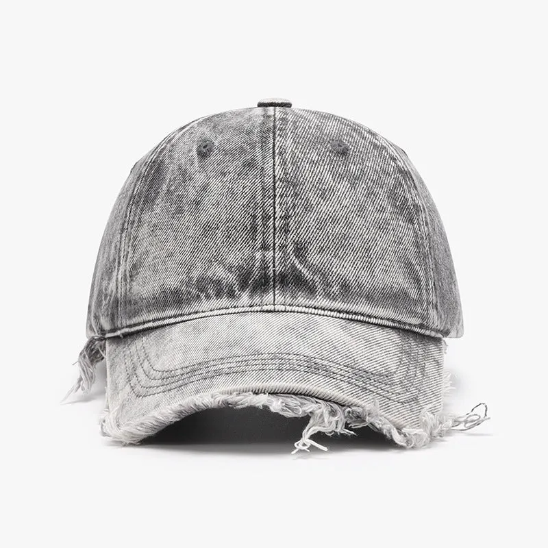 Raw Hem Adjustable Cotton Baseball Cap sold by Charming Charlie