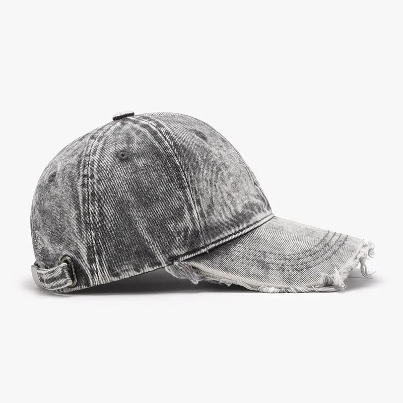 Raw Hem Adjustable Cotton Baseball Cap sold by Charming Charlie product image thumbnail 4