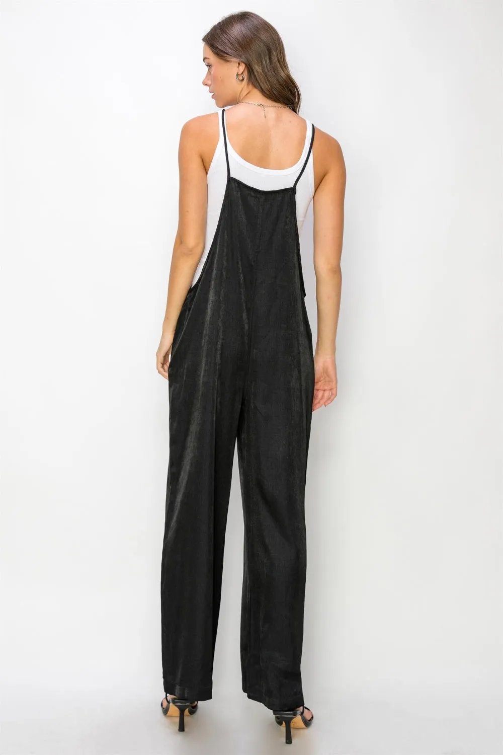 HYFVE Half Button Sleeveless Straight Jumpsuit sold by Charming Charlie product image thumbnail 2