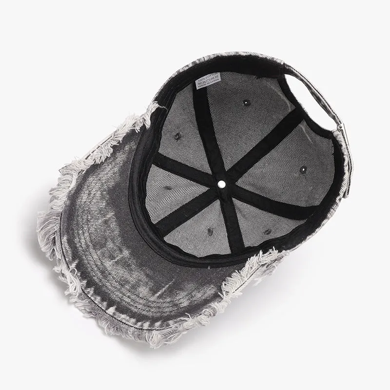 Raw Hem Adjustable Cotton Baseball Cap sold by Charming Charlie product image thumbnail 2