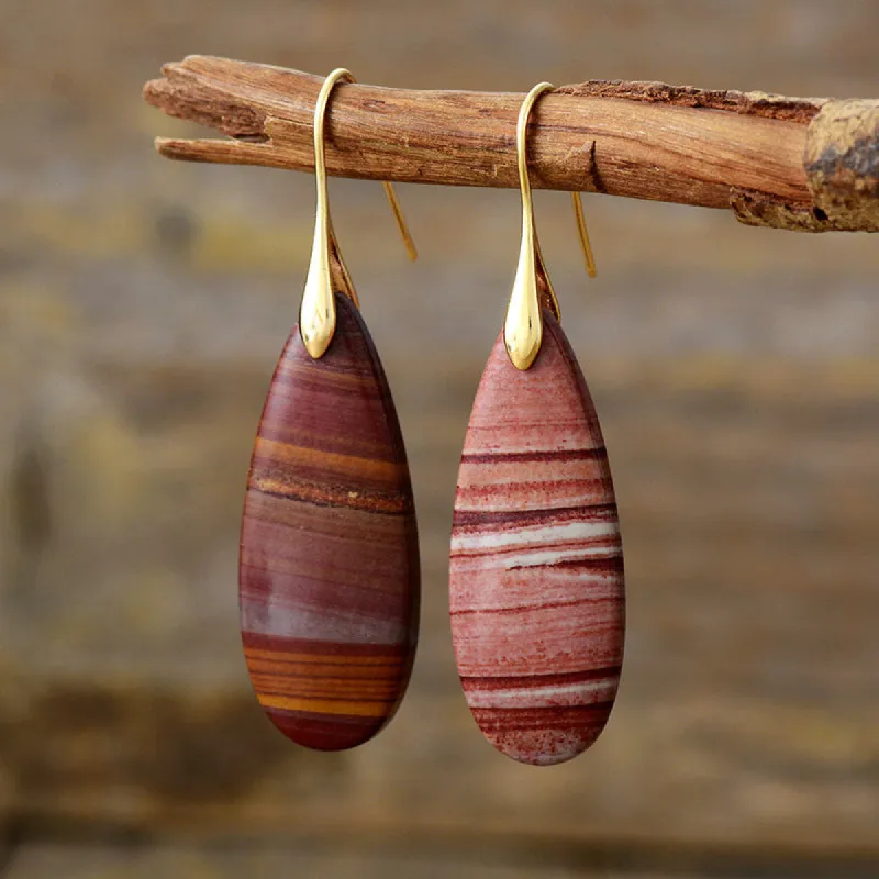 Natural Stone Waterdrop Shape Earrings sold by Charming Charlie