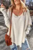 Exposed Seam Round Neck Long Sleeve Blouse sold by Charming Charlie