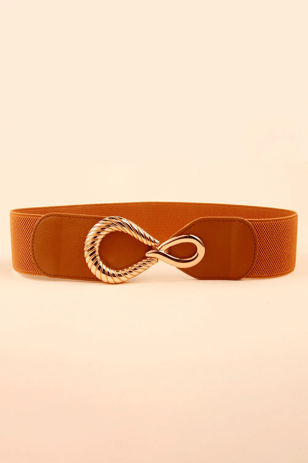 Ribbed Alloy Buckle Elastic Belt sold by Charming Charlie