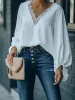 Lace Detail V-Neck Long Sleeve Blouse sold by Charming Charlie