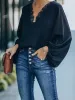 Lace Detail V-Neck Long Sleeve Blouse sold by Charming Charlie