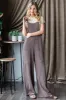Heimish Full Size Ribbed Front Pocket Sleeveless Jumpsuit sold by Charming Charlie