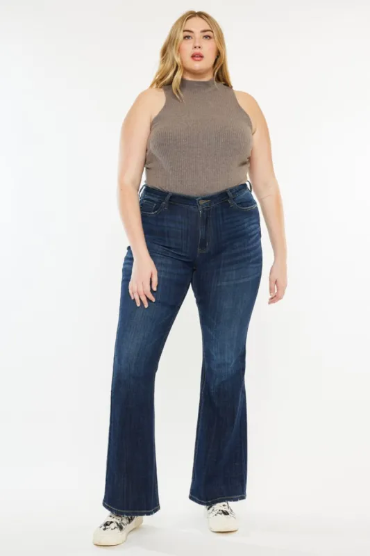 Kancan Full Size Mid Rise Flare Jeans sold by Charming Charlie
