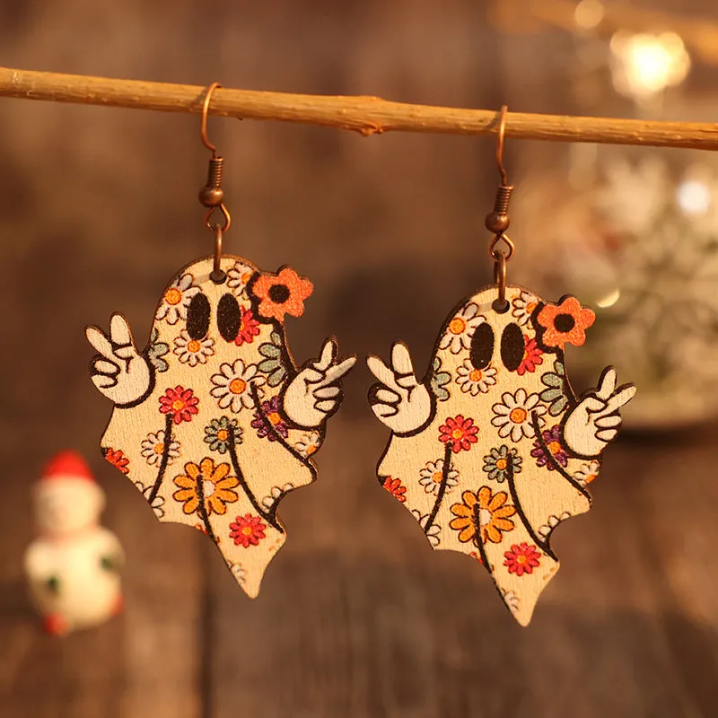 Alloy Wooden Ghost Dangle Earrings sold by Charming Charlie product image thumbnail 2