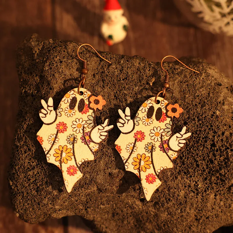 Alloy Wooden Ghost Dangle Earrings sold by Charming Charlie product image thumbnail 4