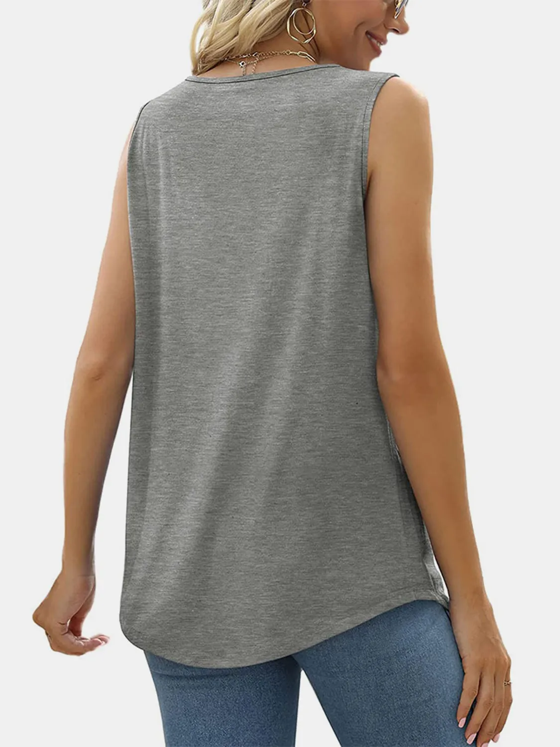 Ruched Square Neck Tank sold by Charming Charlie product image thumbnail 2