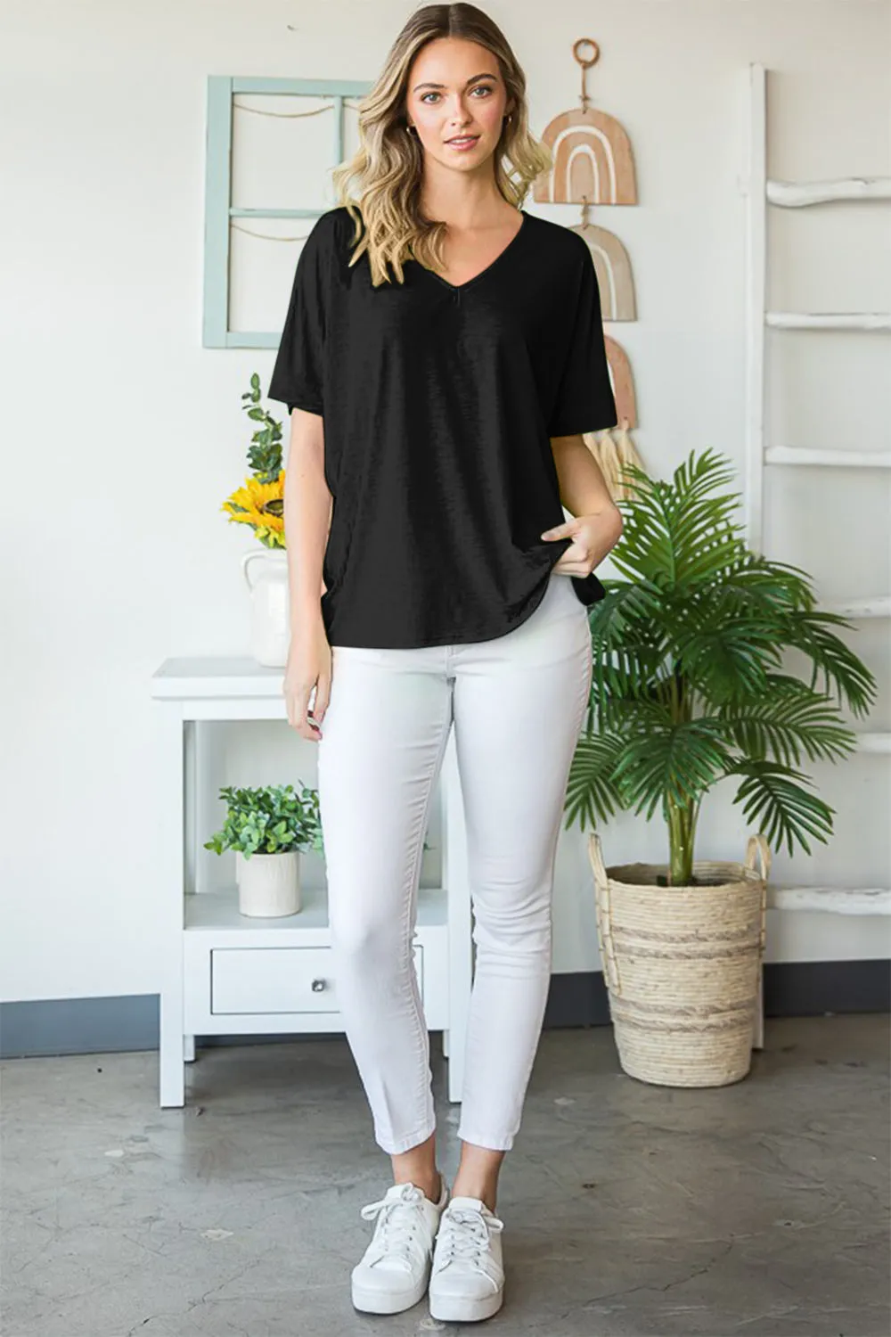 Heimish Full Size V-Neck Short Sleeve T-Shirt sold by Charming Charlie product image thumbnail 5