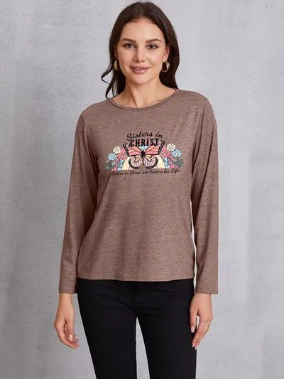 Graphic Round Neck Long Sleeve T-Shirt sold by Charming Charlie product image thumbnail 4