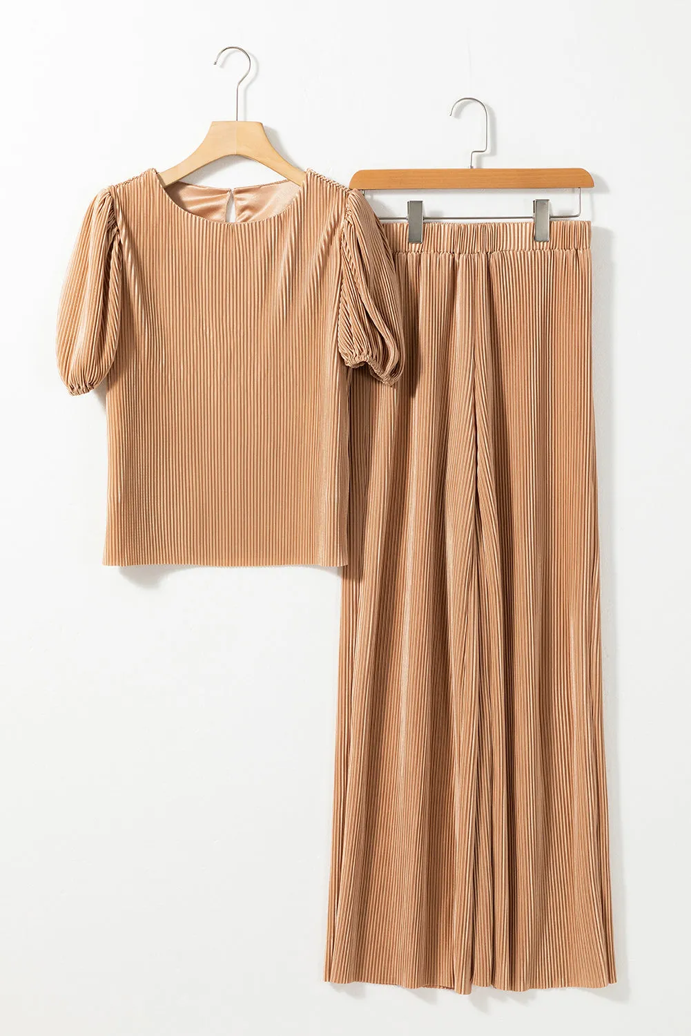 Round Neck Puff Sleeve Top and Pants Set sold by Charming Charlie product image thumbnail 2