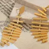 Titanium Steel Fishbone Shape Earrings sold by Charming Charlie