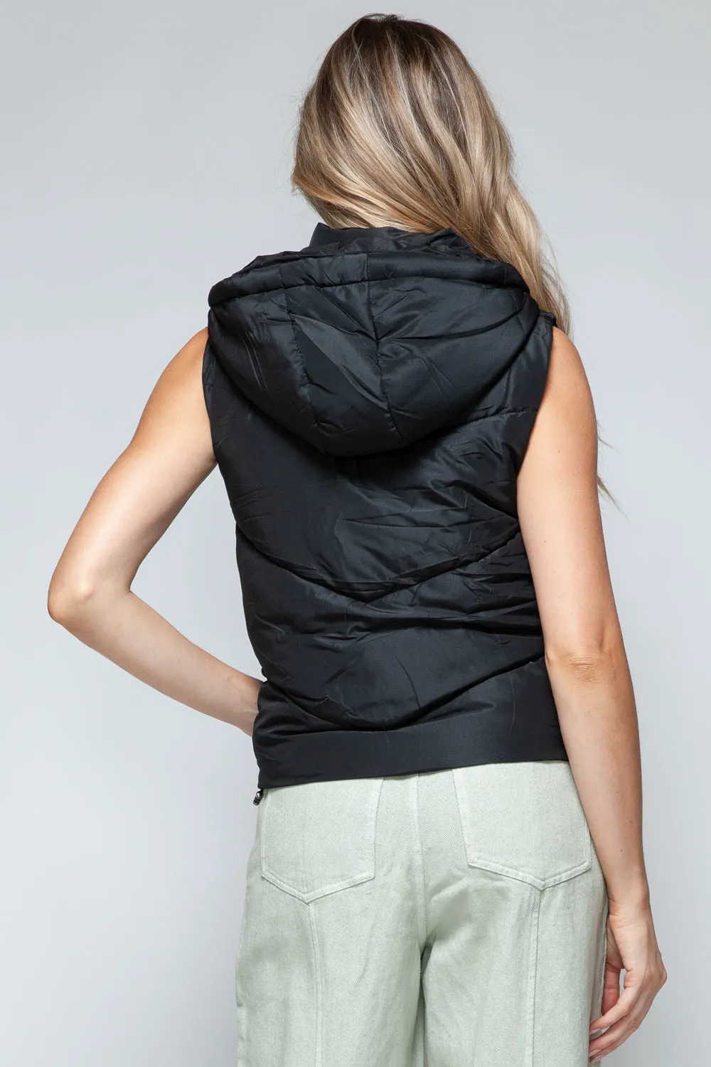 Snobbish Zip Up Quilted Hooded Vest sold by Charming Charlie product image thumbnail 2