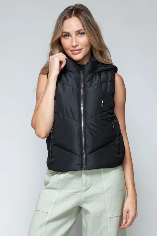 Snobbish Zip Up Quilted Hooded Vest sold by Charming Charlie