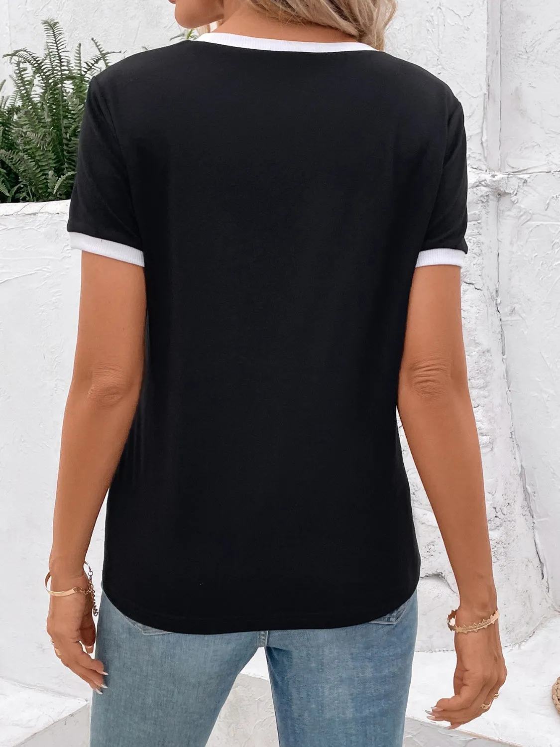 Heart Round Neck Short Sleeve T-Shirt sold by Charming Charlie product image thumbnail 2