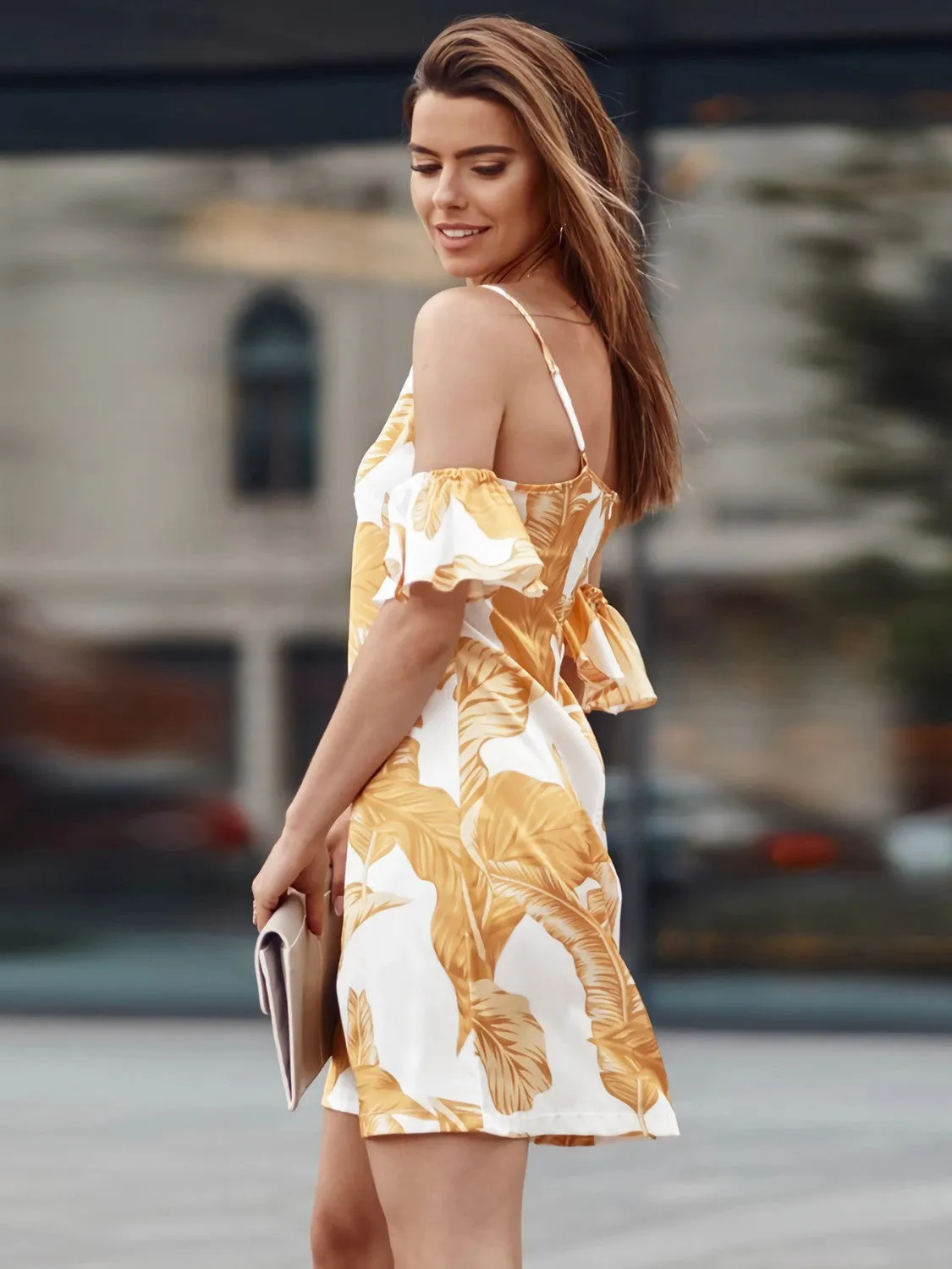 Printed V-Neck Mini Dress sold by Charming Charlie product image thumbnail 3