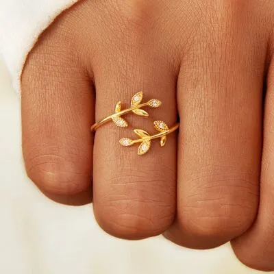 925 Sterling Silver Zircon Leaf Shape Ring sold by Charming Charlie product image thumbnail 2