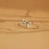 925 Sterling Silver Zircon Leaf Shape Ring sold by Charming Charlie