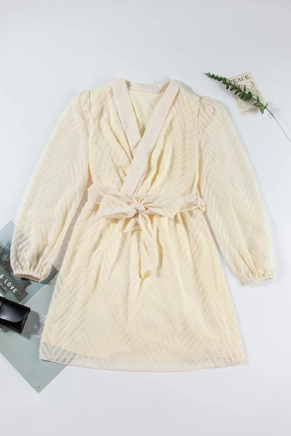 Surplice Long Sleeve Mini Dress sold by Charming Charlie product image thumbnail 4