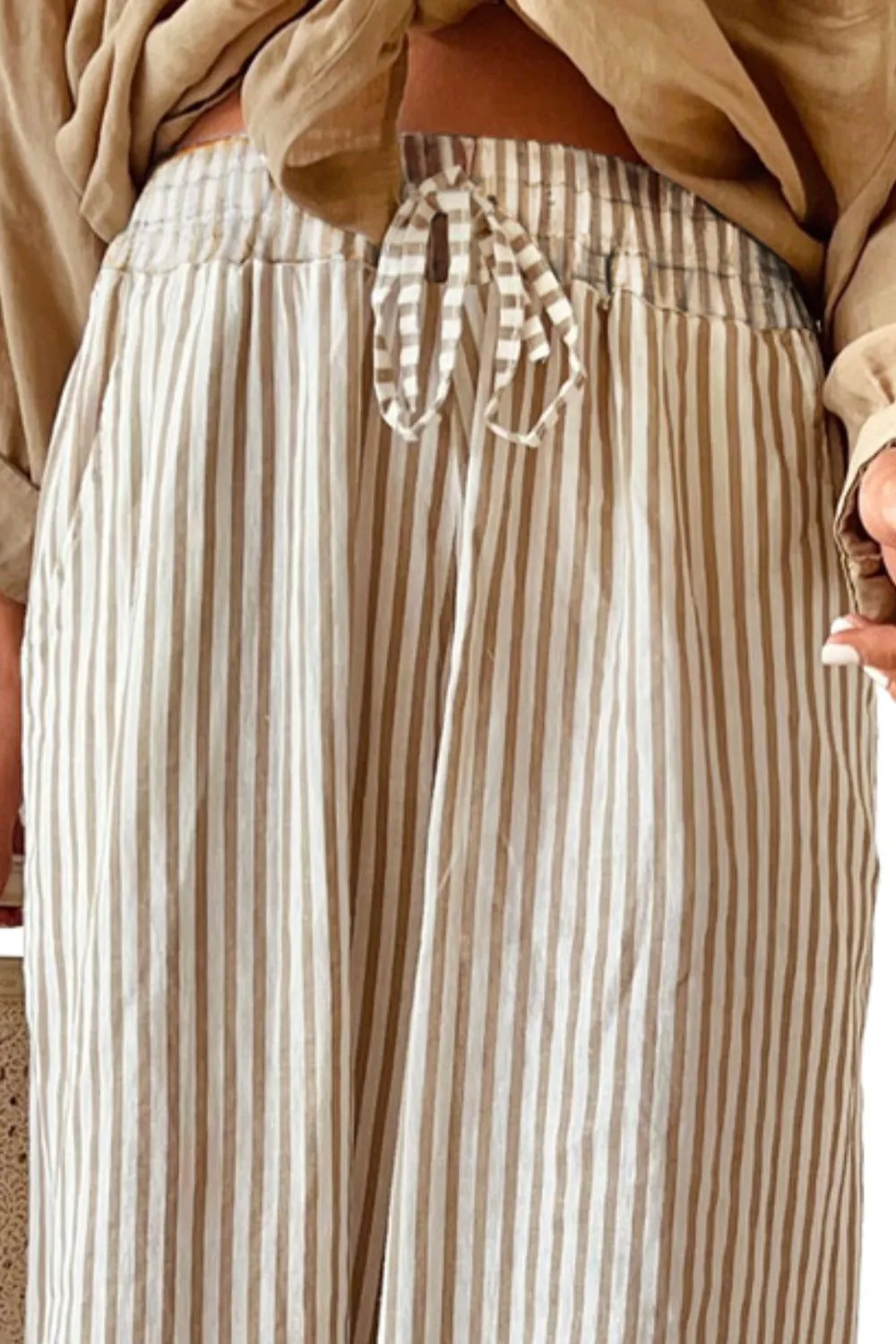 Pocketed Striped Wide Leg Pants sold by Charming Charlie product image thumbnail 2