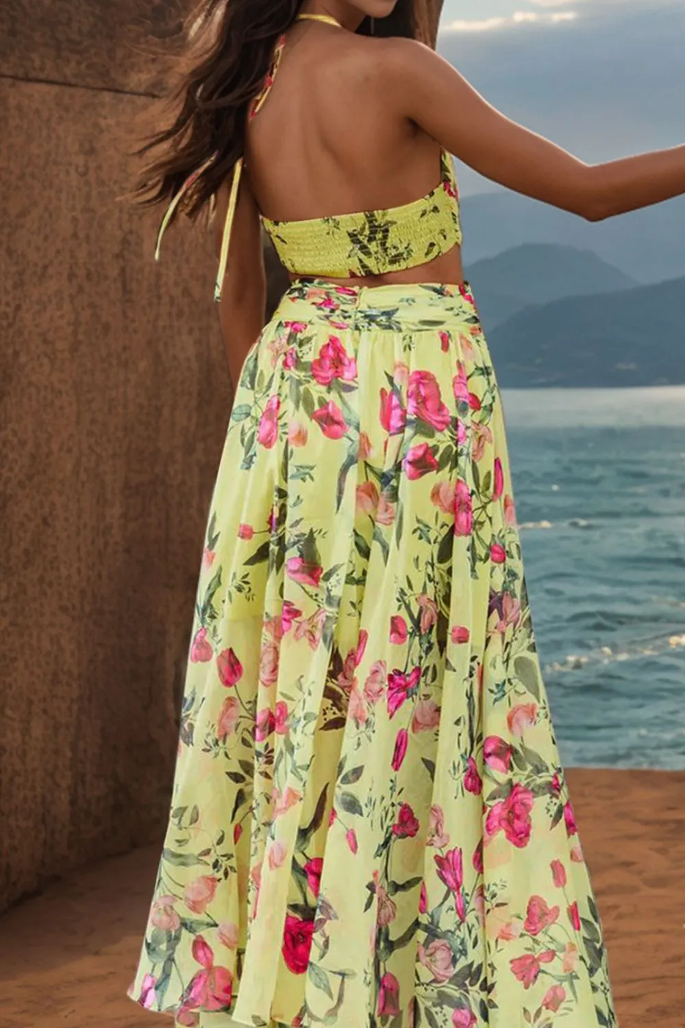 Backless Printed Plunge Sleeveless Dress sold by Charming Charlie product image thumbnail 3